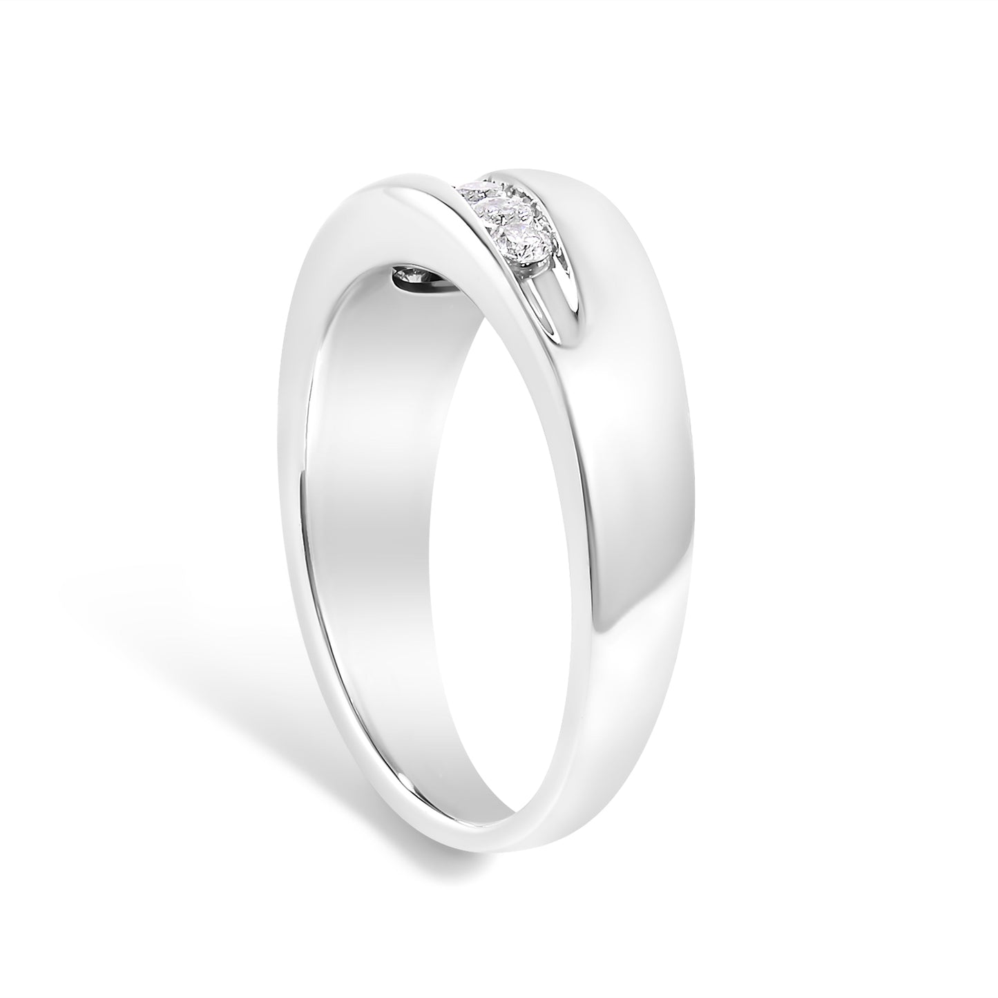 Anillo de banda de 9 piedras de diamante de 1/2 quilate de plata de ley .925 para hombre - Talla 10
