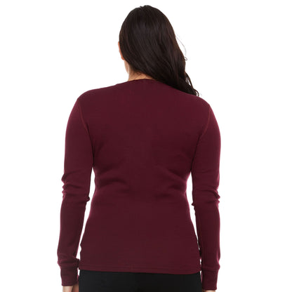 Midweight - Women's Long Sleeve Henley 100% Merino Wool - My Men's Shop