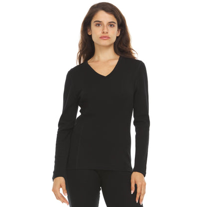 Midweight - Women's Long Sleeve V-Neck Sweater 100% Merino Wool - My Men's Shop