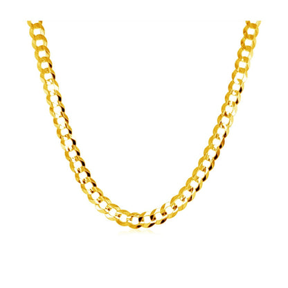 Cadena de eslabones cubanos de oro amarillo macizo de 14k de 3,6 mm