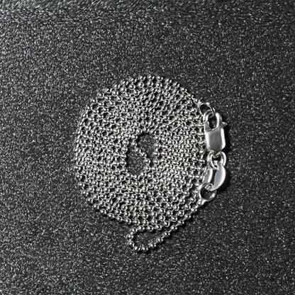 Cadena de bolas de oro blanco de 14k de 1.0mm