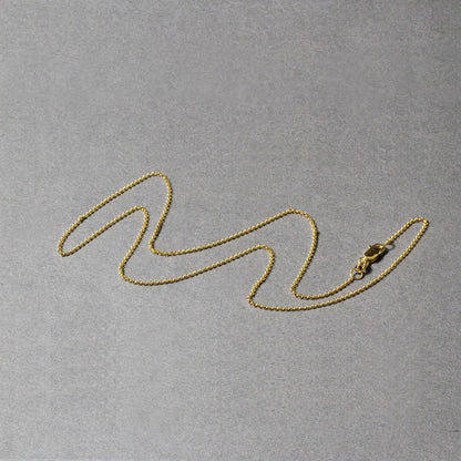 Cadena Rolo de Oro Amarillo de 14k con Corte de Diamante de 1.1mm