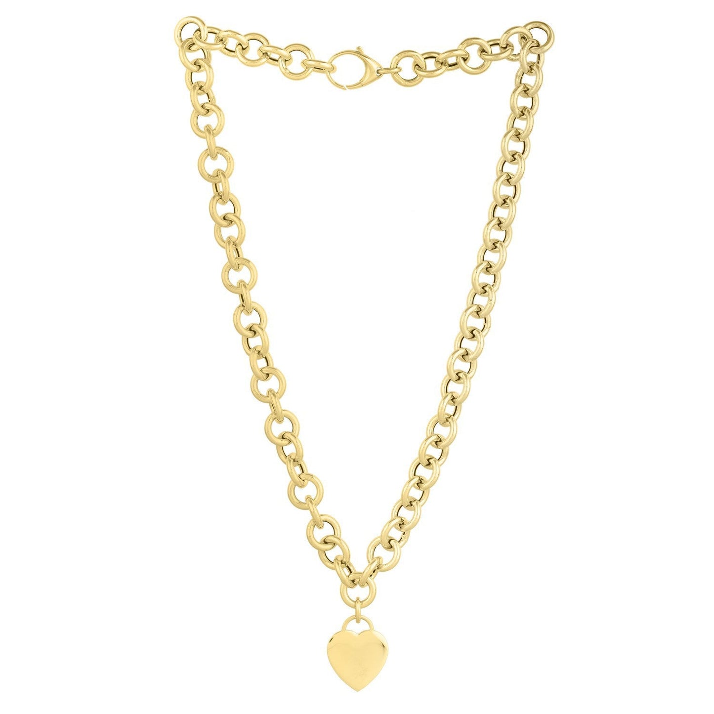 Cadena de eslabones rolo de oro amarillo de 14k (11.40 mm)