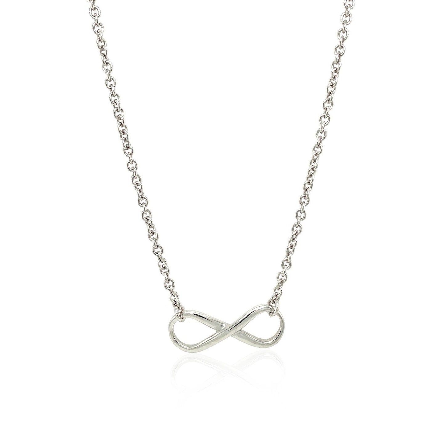 Collar de plata de ley con símbolo de infinito