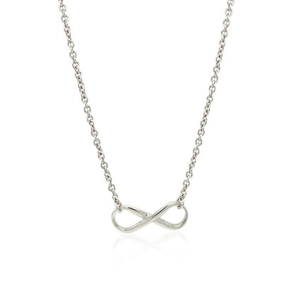Collar de plata de ley con símbolo de infinito