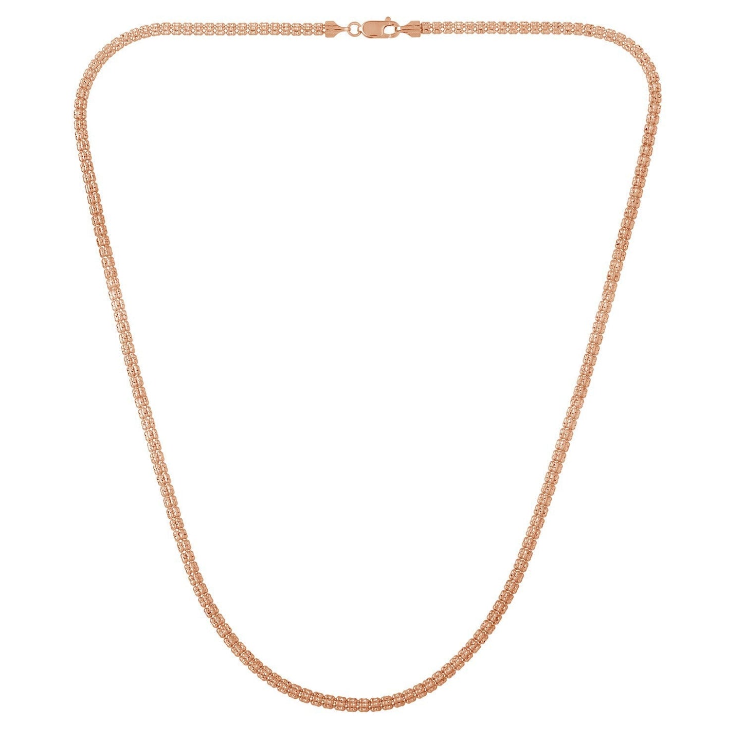 Cadena Ice Barrel de Oro Rosa de 14k (3.10 mm)