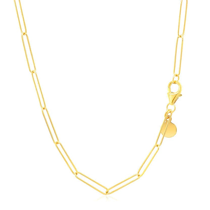 Cadena de eslabones de clip de oro amarillo de 14k (2,7 mm)