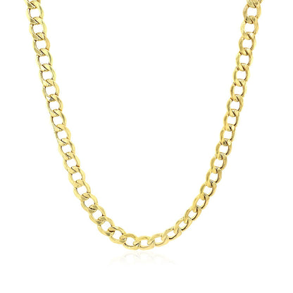 Cadena cubana de oro amarillo de 10k y 4.4mm