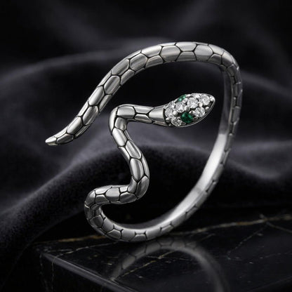 Anillo de plata de ley 925 con pavé de circonitas, de plata oxidada para mujer
