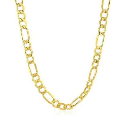 Cadena Fígaro Fina de Oro Amarillo de 10k y 5.4mm