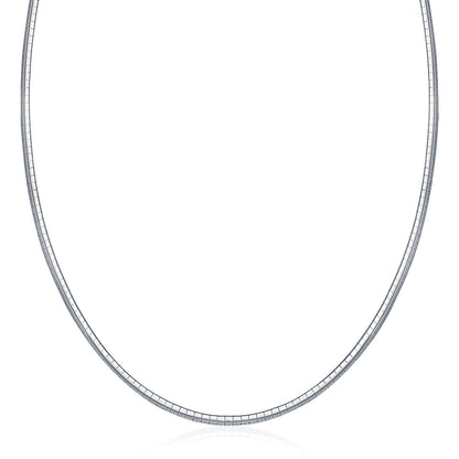 Collar Omega Clásico de Plata de Ley (3.0mm)