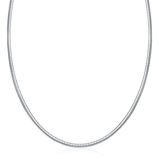 Collar Omega Clásico de Plata de Ley (3.0mm)