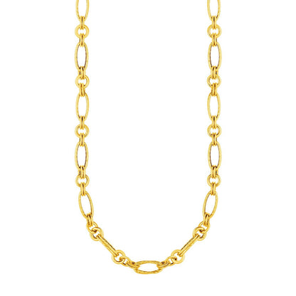 Collar de eslabones retorcidos y pulidos de oro amarillo de 14k