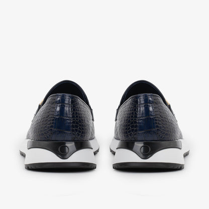 The Padova Navy Blue Leather Men Sneaker