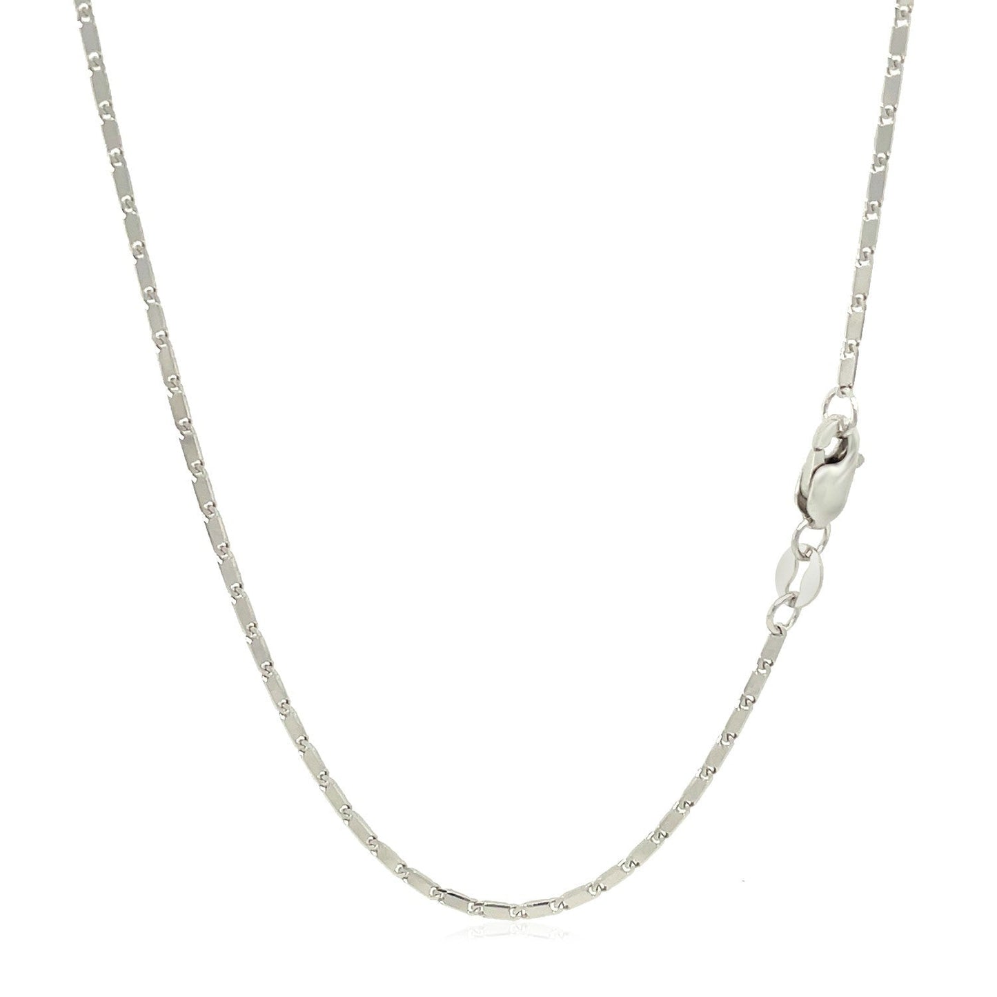 Cadena de oro blanco de 14k con colgante Lumina de 1,0 mm