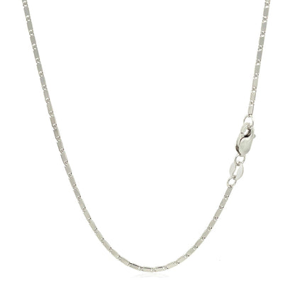 Cadena de oro blanco de 14k con colgante Lumina de 1,0 mm
