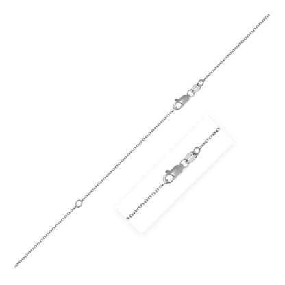 Cadena extensible (0,8 mm) de oro blanco de 14k