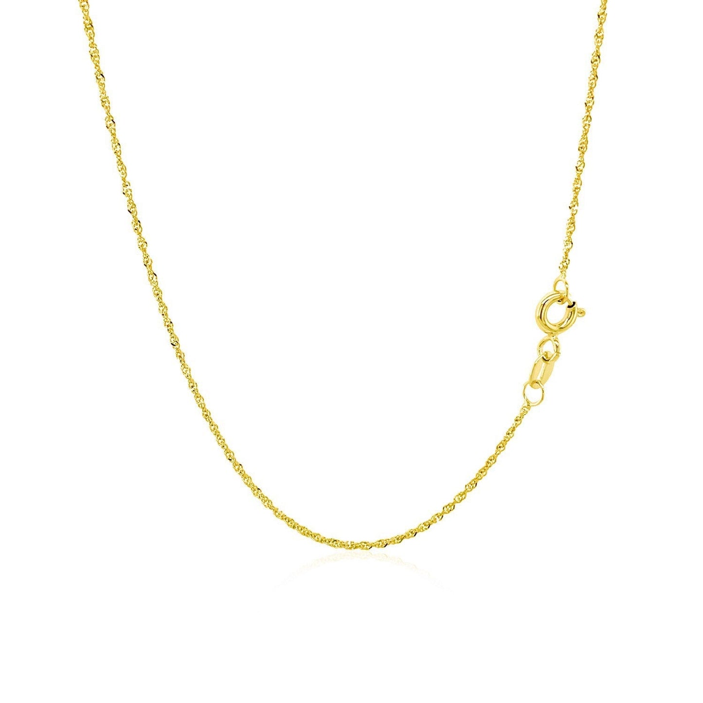 Cadena Singapur de oro amarillo de 14k y 1,0 mm