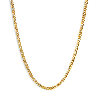 Cadena de oro amarillo macizo de 14 quilates de 6,1 mm estilo cubana clásica - 55,88 cm