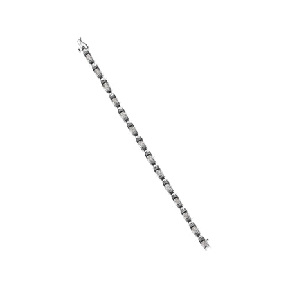 14K White Gold 1.00 Cttw Princess-Cut Diamond Link Bracelet (I-J Color, I1-I2 Clarity) - Size 7.25
