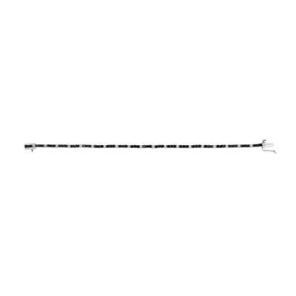 Pulsera de tenis de plata de ley .925 con diamantes negros y blancos de 3.0 quilates (color I-J, claridad I2-I3) - 7.25 pulgadas