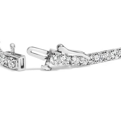 Pulsera de tenis clásica de oro blanco de 14 quilates con diamantes de laboratorio de 6.00 quilates - 7.25"