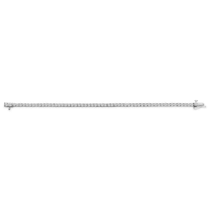 Pulsera de tenis clásica de oro blanco de 14 quilates con diamantes de laboratorio de 6.00 quilates - 7.25"