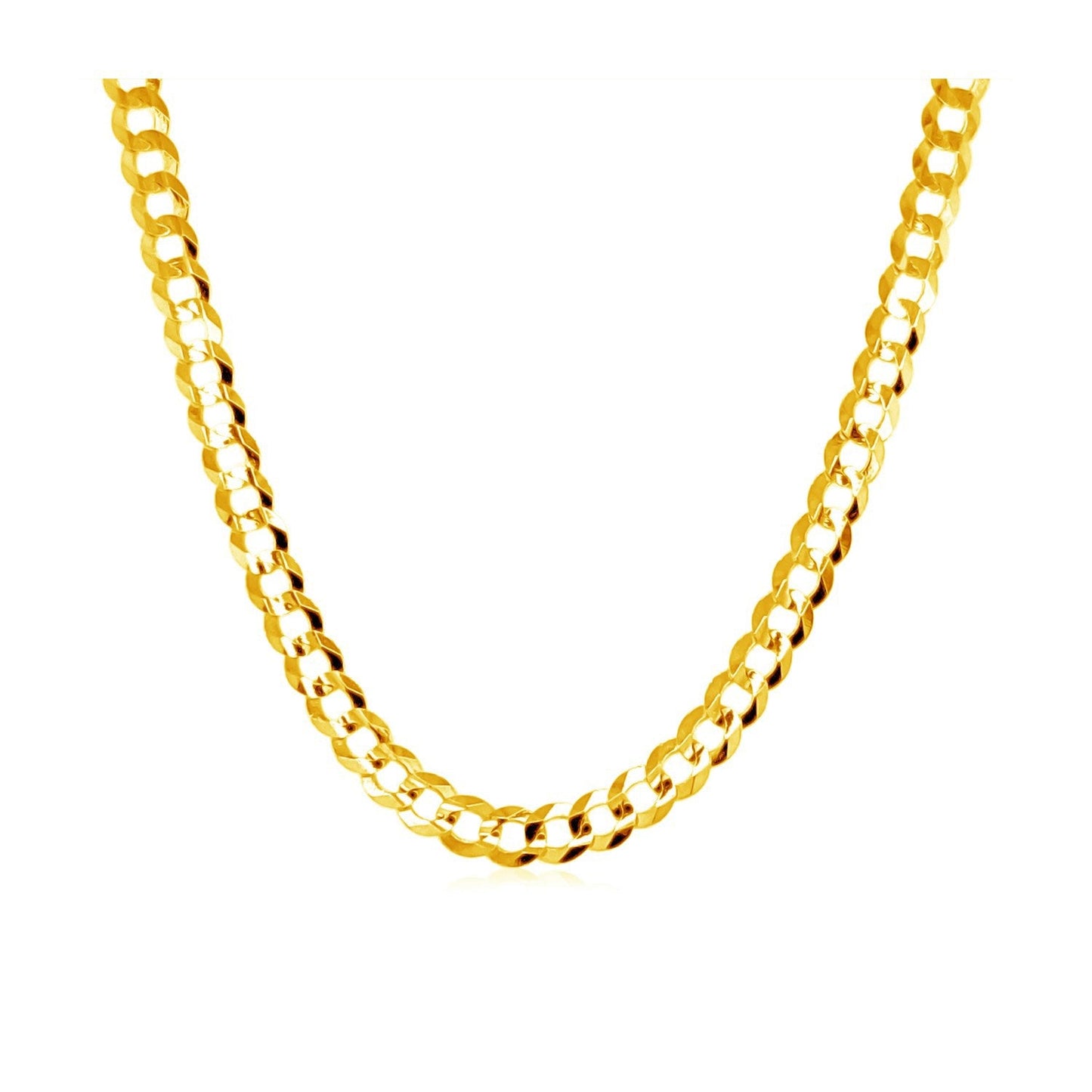 Cadena cubana de oro amarillo de 10k y 3.2mm