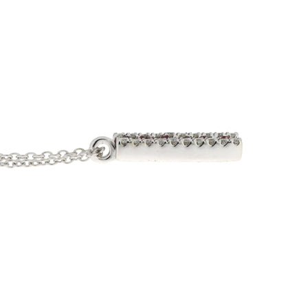 Colgantes de moda de rubí y diamantes de .30 ct en oro blanco de 14 kt