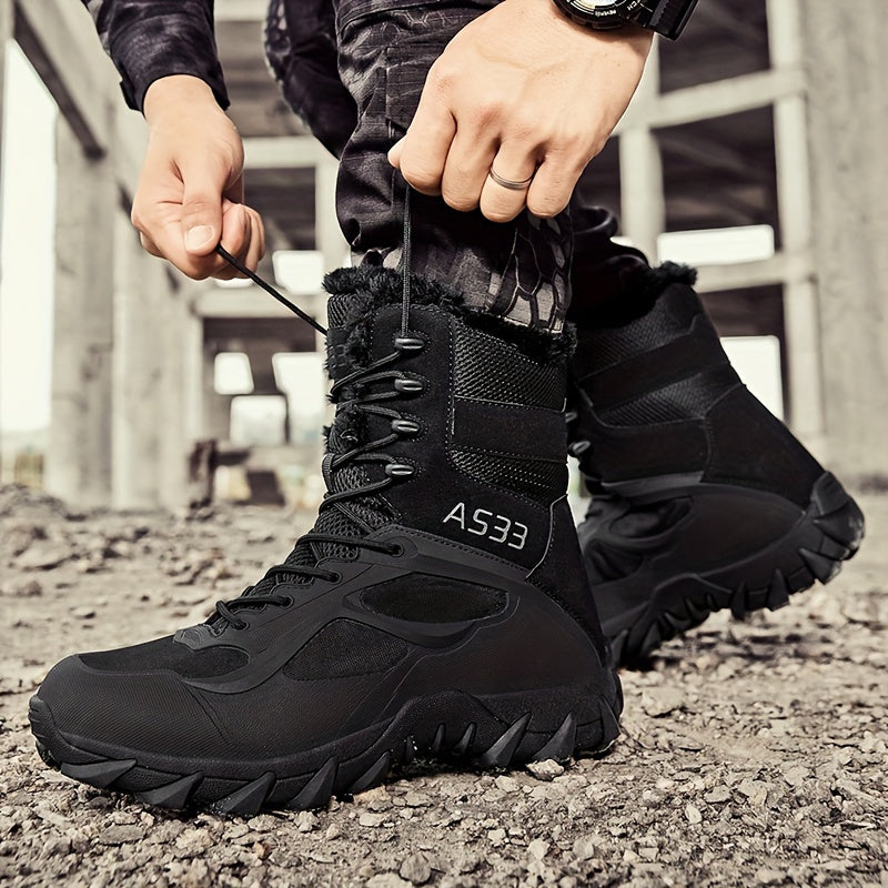 Mens Tactical Snow Boots for Outdoor Winter Adventures - My Men's Shop