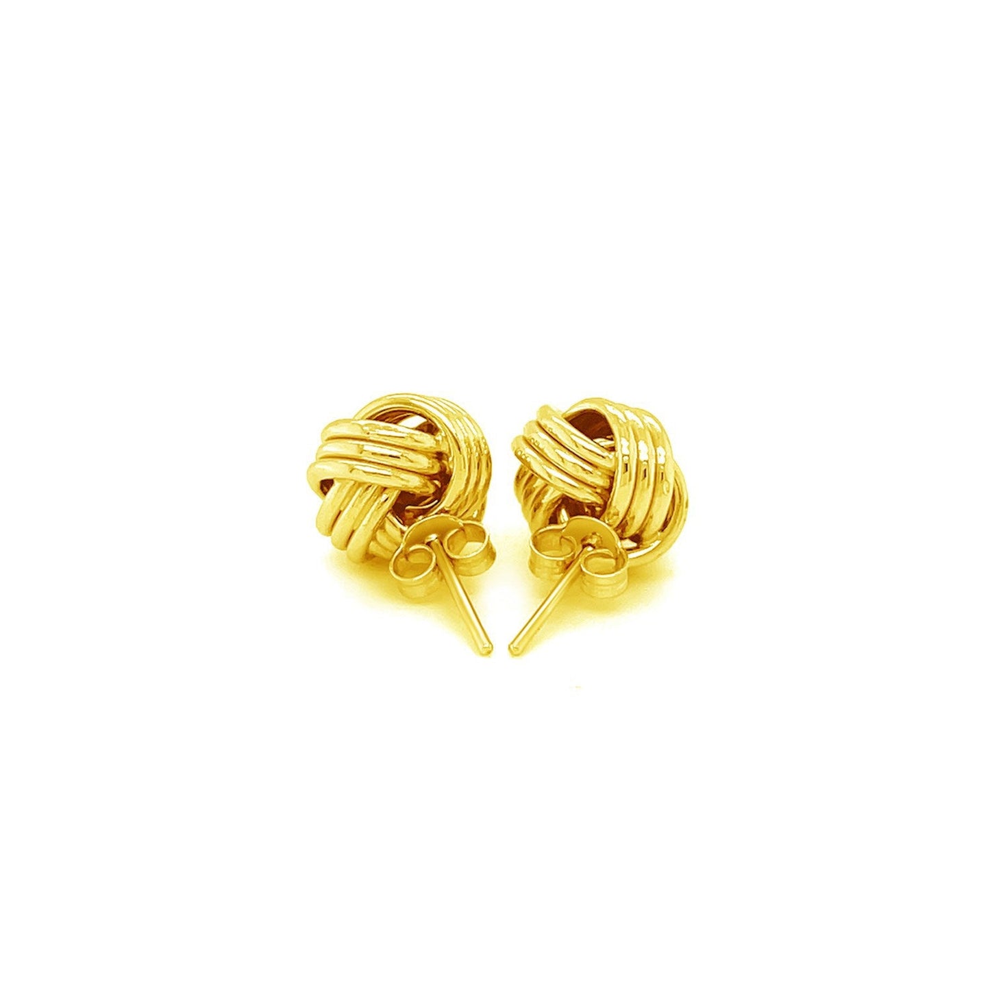 Pendientes de Nudo de Amor en Oro Amarillo de 14k