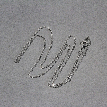 Cadena Piatto Doble Extensible de Oro Blanco de 14k (1.2mm)