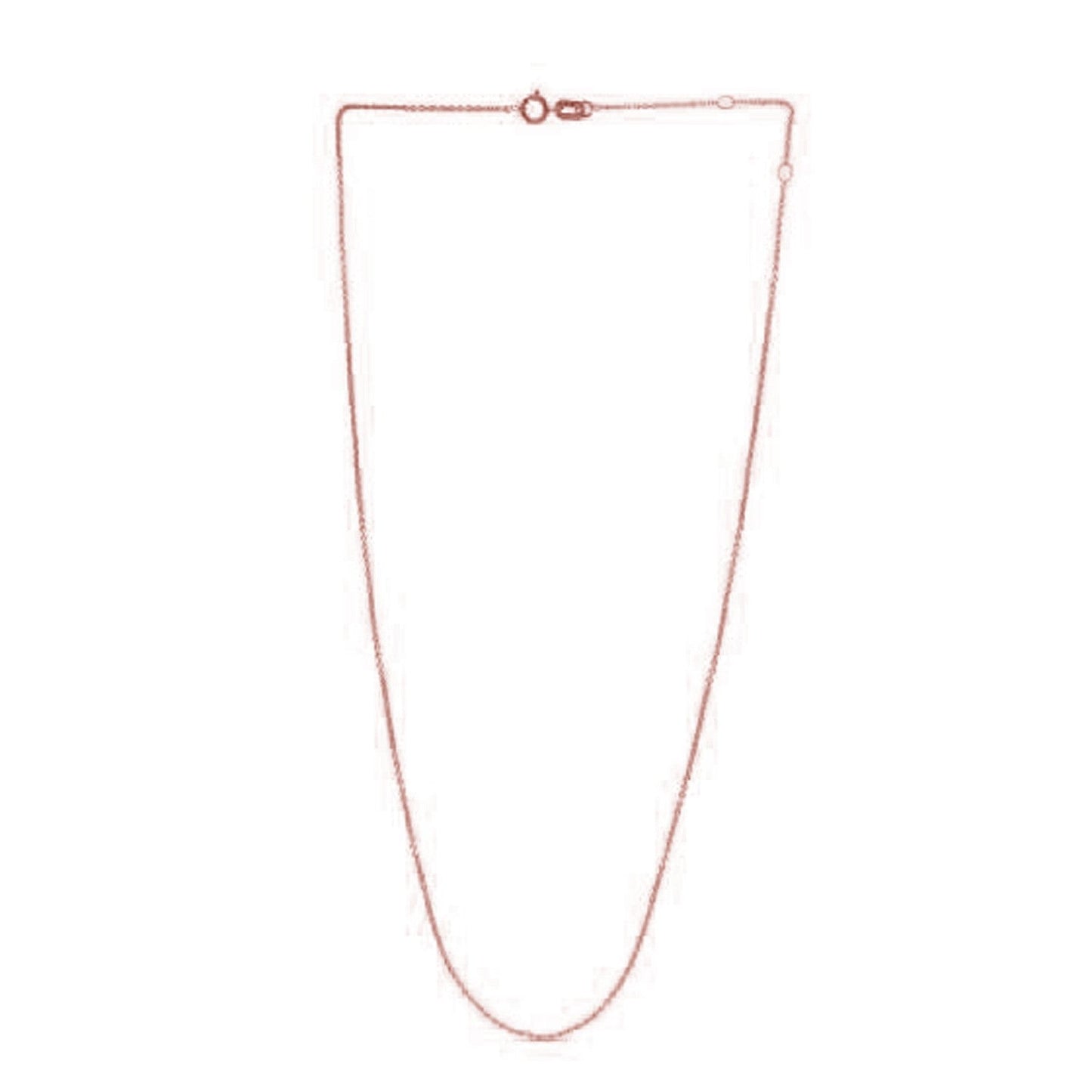 Cadena ajustable de oro rosa de 14k (0.97 mm)