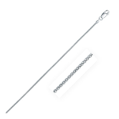 Cadena estilo palomitas de maíz de plata de ley de 1,8 mm chapada en rodio