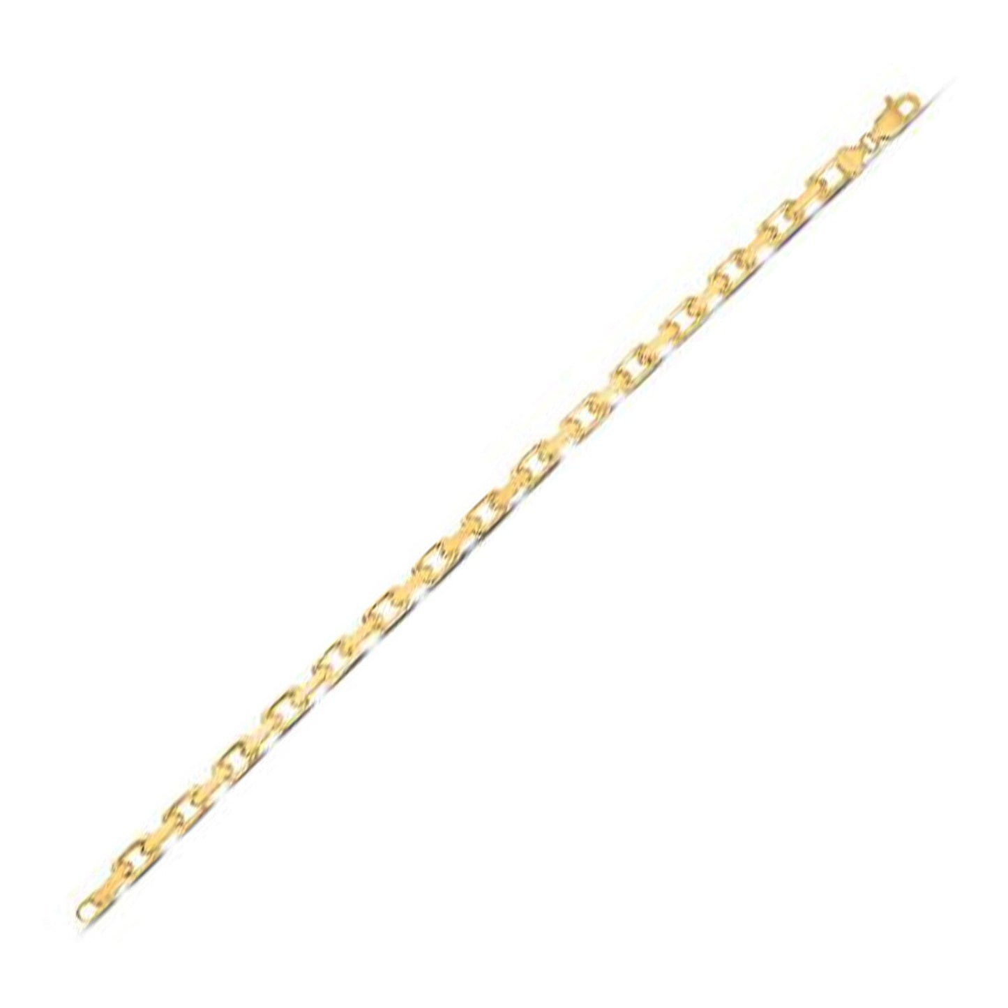Cadena de eslabones de cable francesa de oro amarillo de 14k (4.80 mm)
