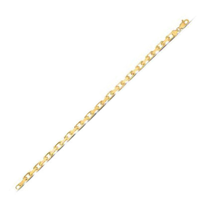 Cadena de eslabones de cable francesa de oro amarillo de 14k (4.80 mm)