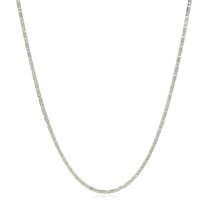 Cadena de oro blanco de 14k con colgante Lumina de 1,0 mm