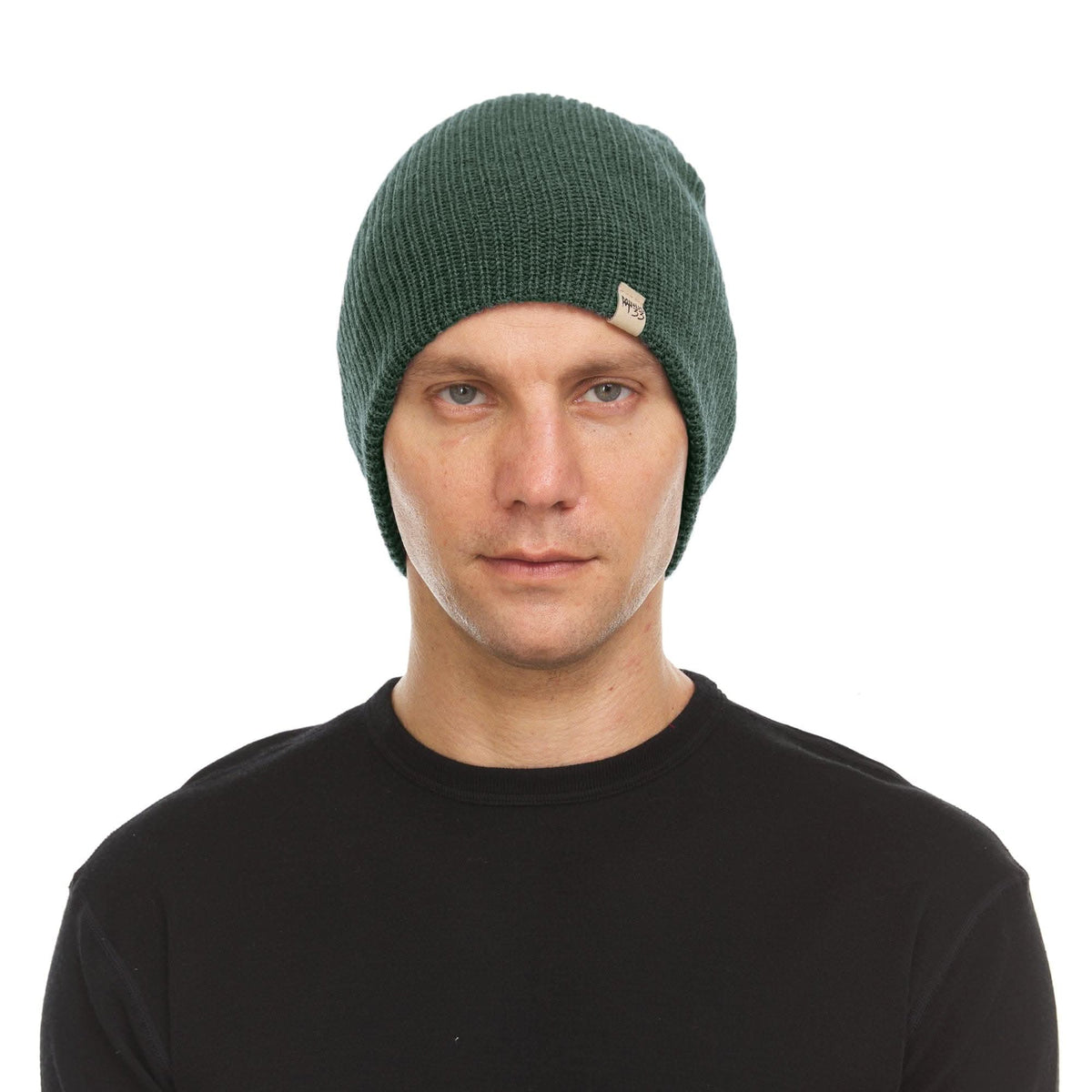 Gorro de lana de punto de peso medio - 100% lana merino