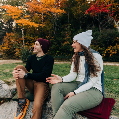 Gorro de lana de punto de peso medio - 100% lana merino