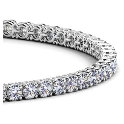 Pulsera de tenis con diamantes redondos cultivados en laboratorio, en oro blanco de 14k (5 quilates, F/G, VS2/SI1)
