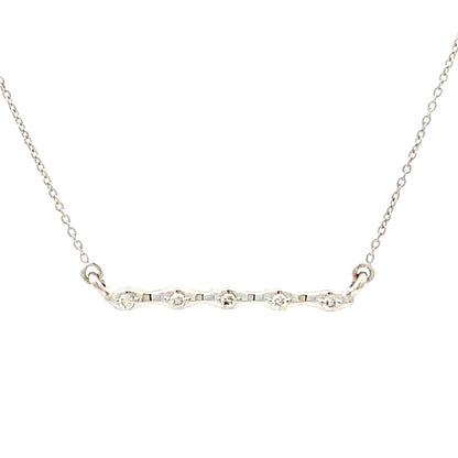 Colgantes de moda con diamante de 0,05 ct de oro blanco de 14 kt