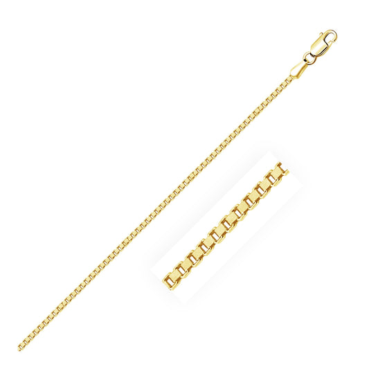 Cadena clásica de oro amarillo de 10k (1.40 mm)