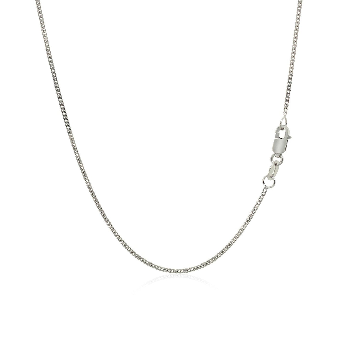 Cadena Gourmette de Oro Blanco de 14k 1.0mm