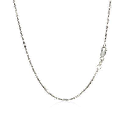 Cadena Gourmette de Oro Blanco de 14k 1.0mm