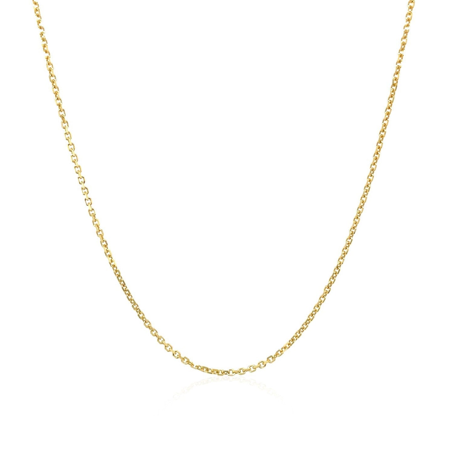 Cadena de cable de oro amarillo de 10k de 1.1mm