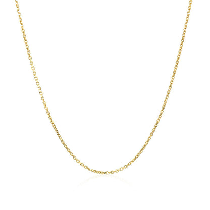 Cadena de cable de oro amarillo de 10k de 1.1mm