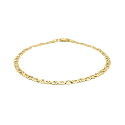 Pulsera Mariner de oro amarillo de 14k y 3,2 mm