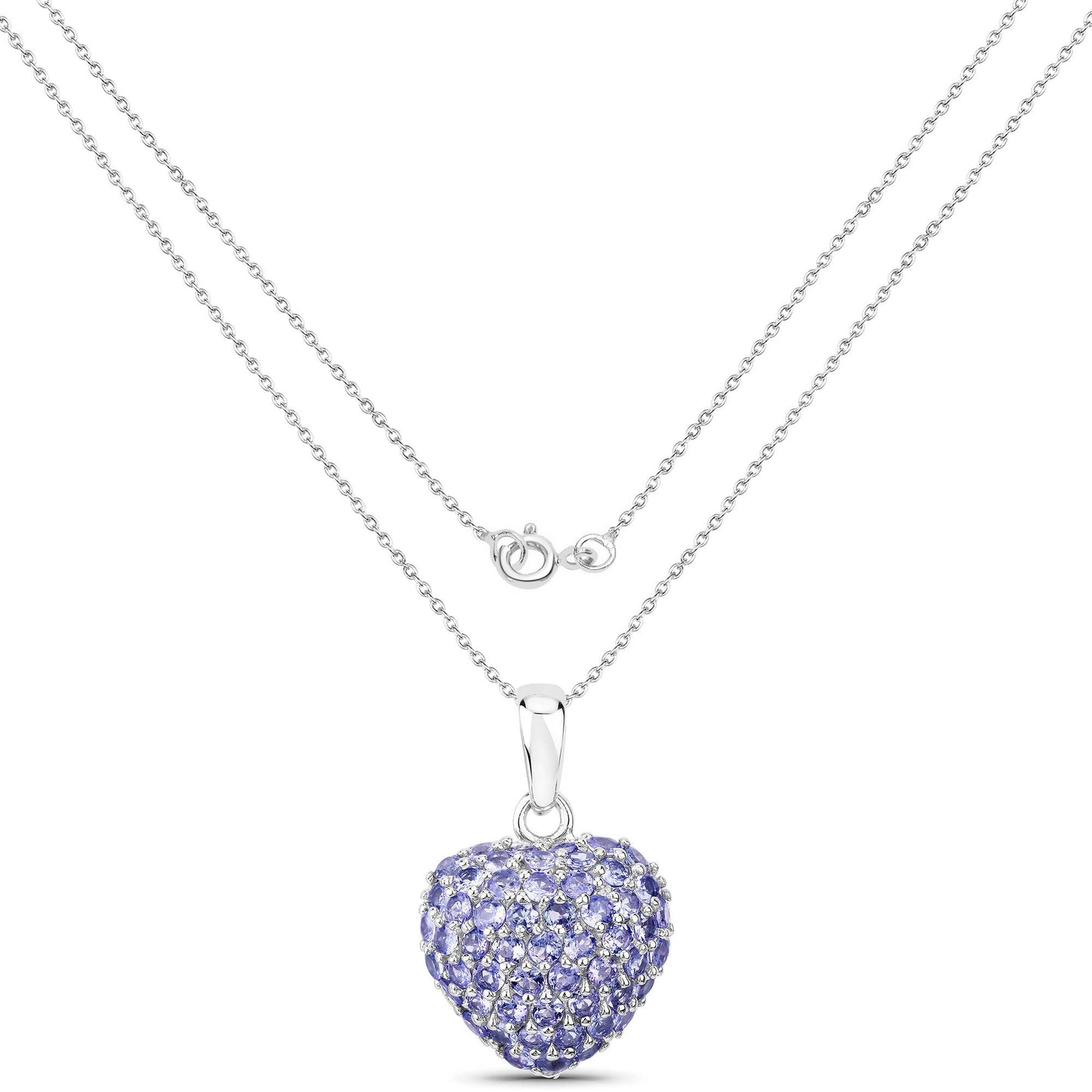 Colgante de plata esterlina .925 con tanzanita auténtica de 7,00 quilates