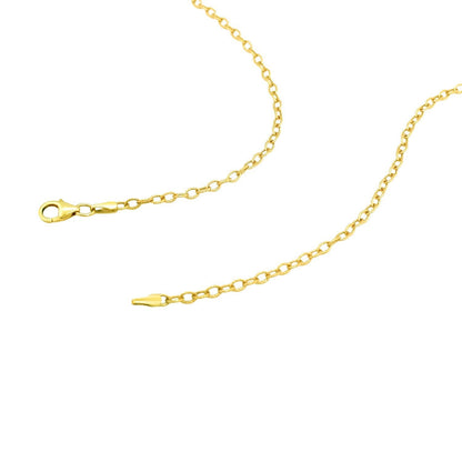 Cadena de oro amarillo de 14k de 2.5 mm con eslabones texturizados