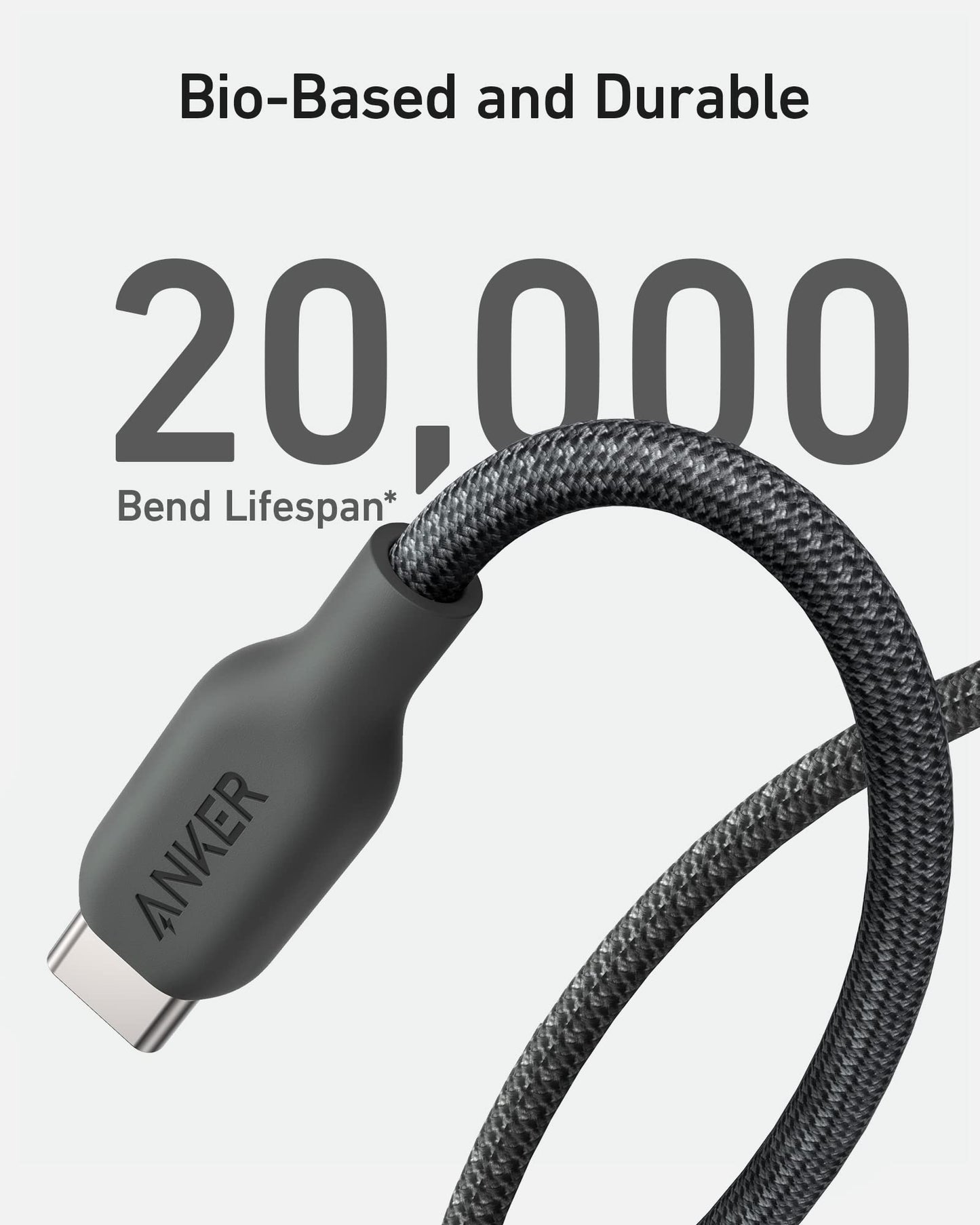 Anker <b>543</b> USB C to USB C Cable (240W, 10 ft)